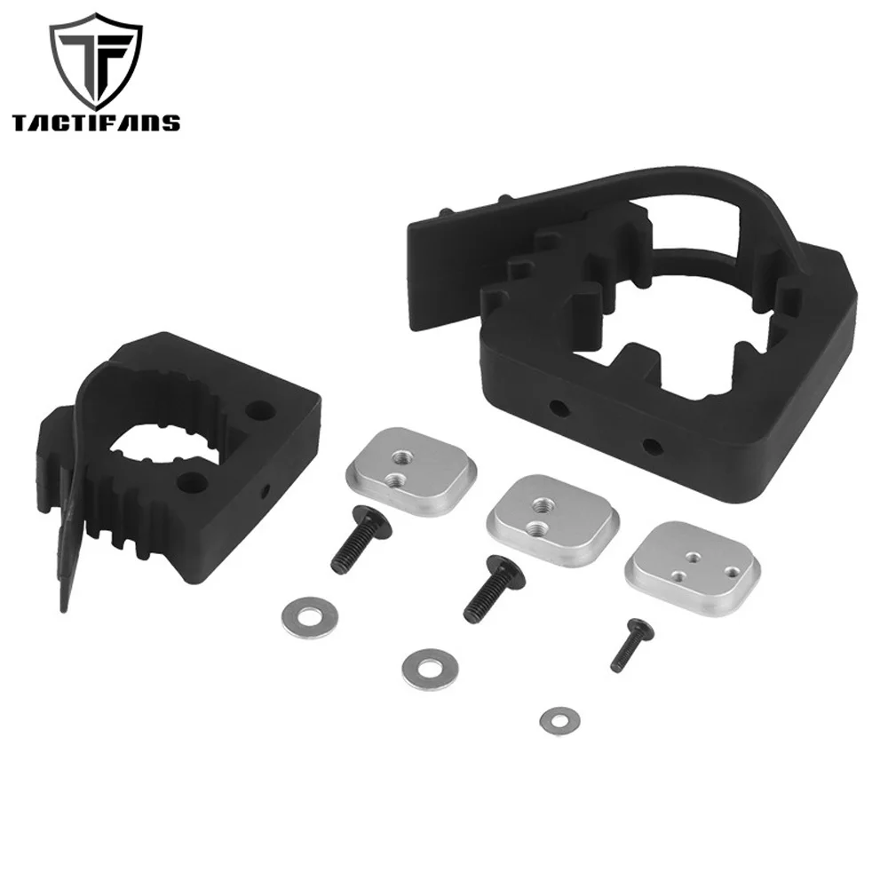 Abrazadera de montaje para Rifle táctico, estante Vertical para organización de escopeta AR15, placas de respaldo de aluminio para Panel Molle rígido - imagen 2