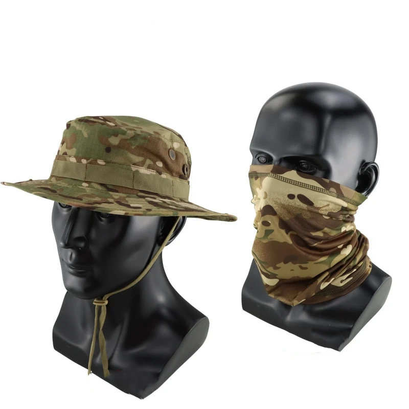 Sombrero de pescador transpirable, máscara de camuflaje multifuncional, diadema, pesca, paseo al aire libre, Verano - imagen 2