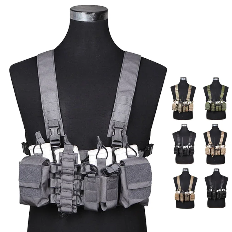 Emersongear-plataforma de pecho táctica D3CR, armadura de asalto rápido 5,56, bolsa para Walkie, chaleco portador de caza Airsoft, chaleco de combate - imagen 4