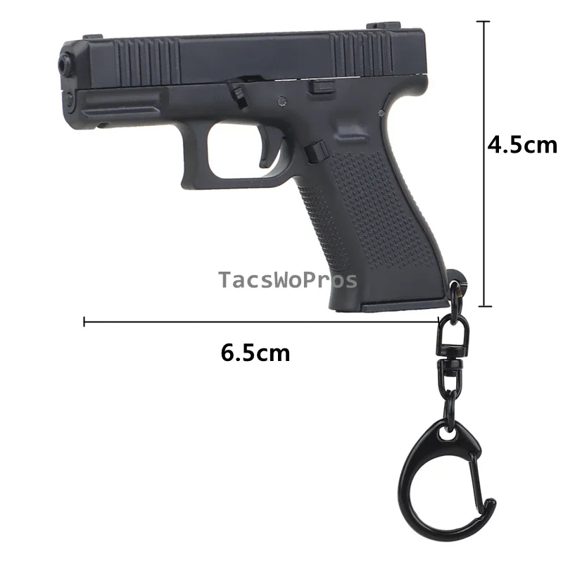 Mini llavero táctico con forma de pistola, llavero ligero de plástico modelo G45, llavero portátil con forma de arma, decoraciones - imagen 4