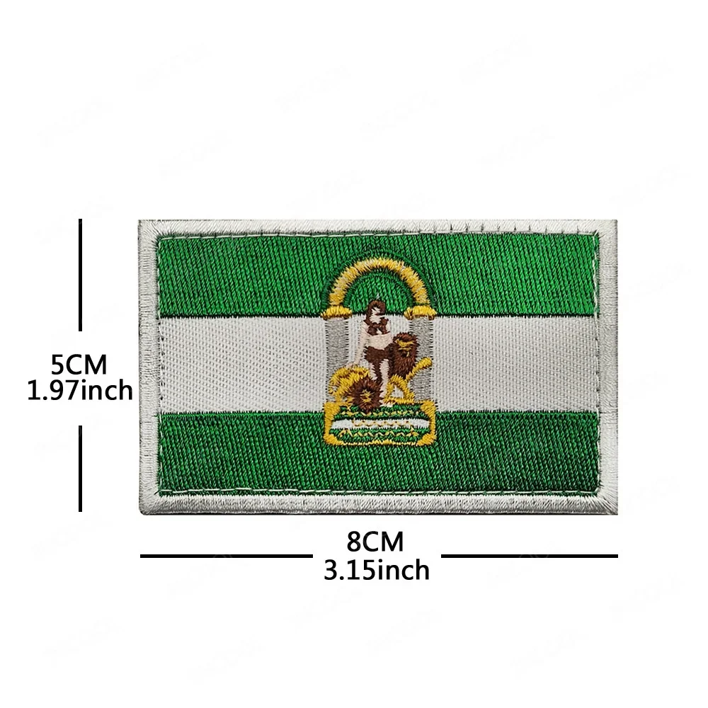 Galice Cataluña Valencia Andalucía Asturias Bandera Española Parches Tácticos Insignias Bordadas para Mochilas Accesorios de Ropa - imagen 5