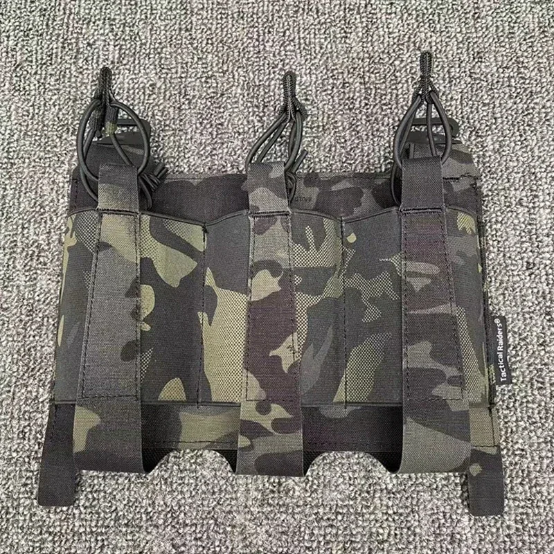 Bolsa para revistas con Panel de chaleco táctico, bolsa para revistas Triple elástica con corte láser, accesorios de expansión para chaleco, bolsa para equipo - imagen 2