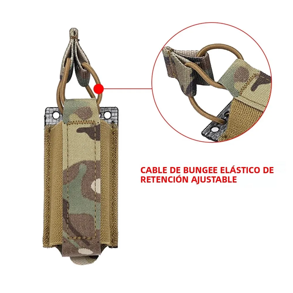 Revista táctica de nailon Tegris para pistola, soporte magnético de 9mm, cuerda elástica de retención, bolsa para cartuchos del ejército de caza Airsoft, 1911 - imagen 5