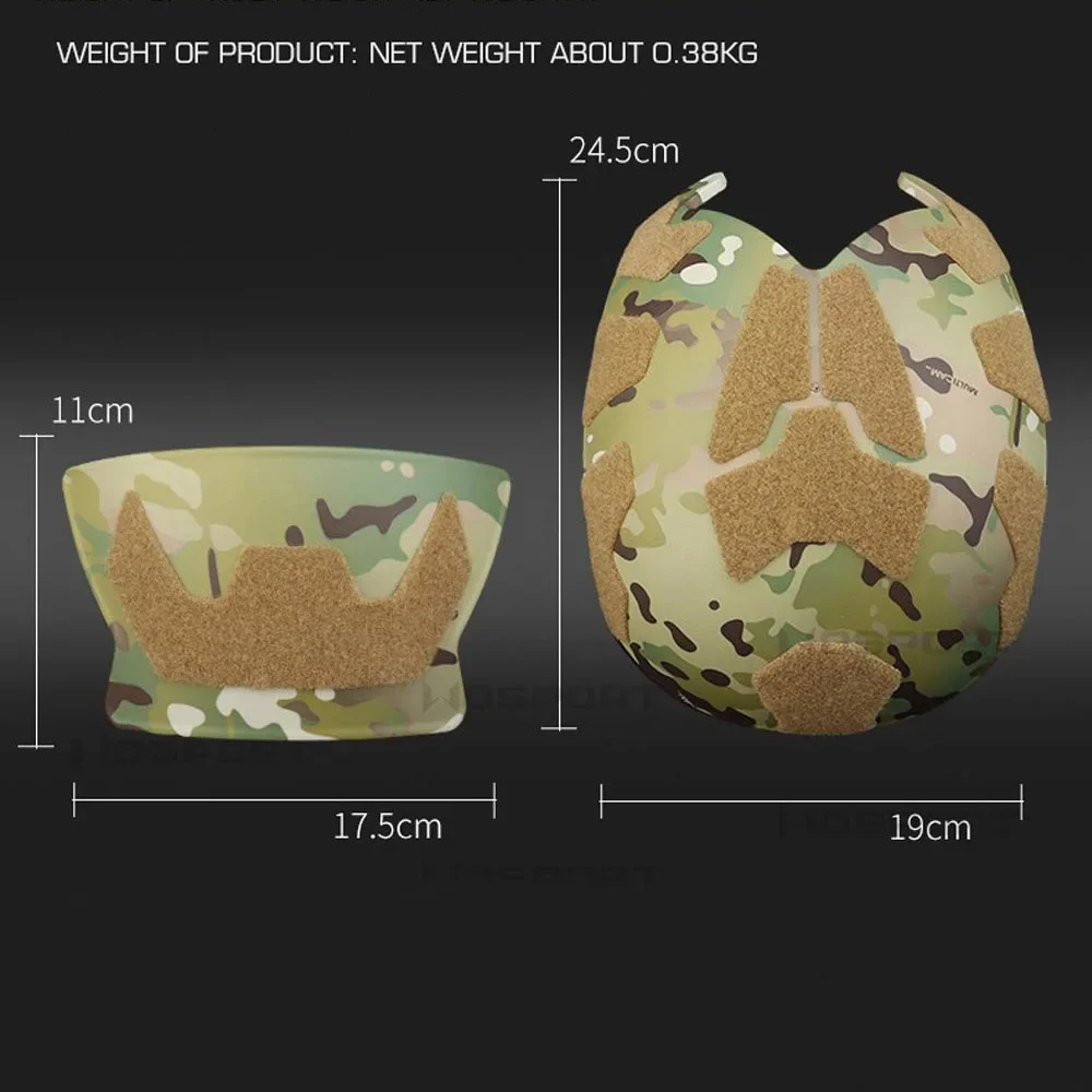 Casco táctico placa protectora gancho bucle montaje engrosado rápido SF Super alto corte casco escudo caza tiro Airsoft Gear - imagen 2