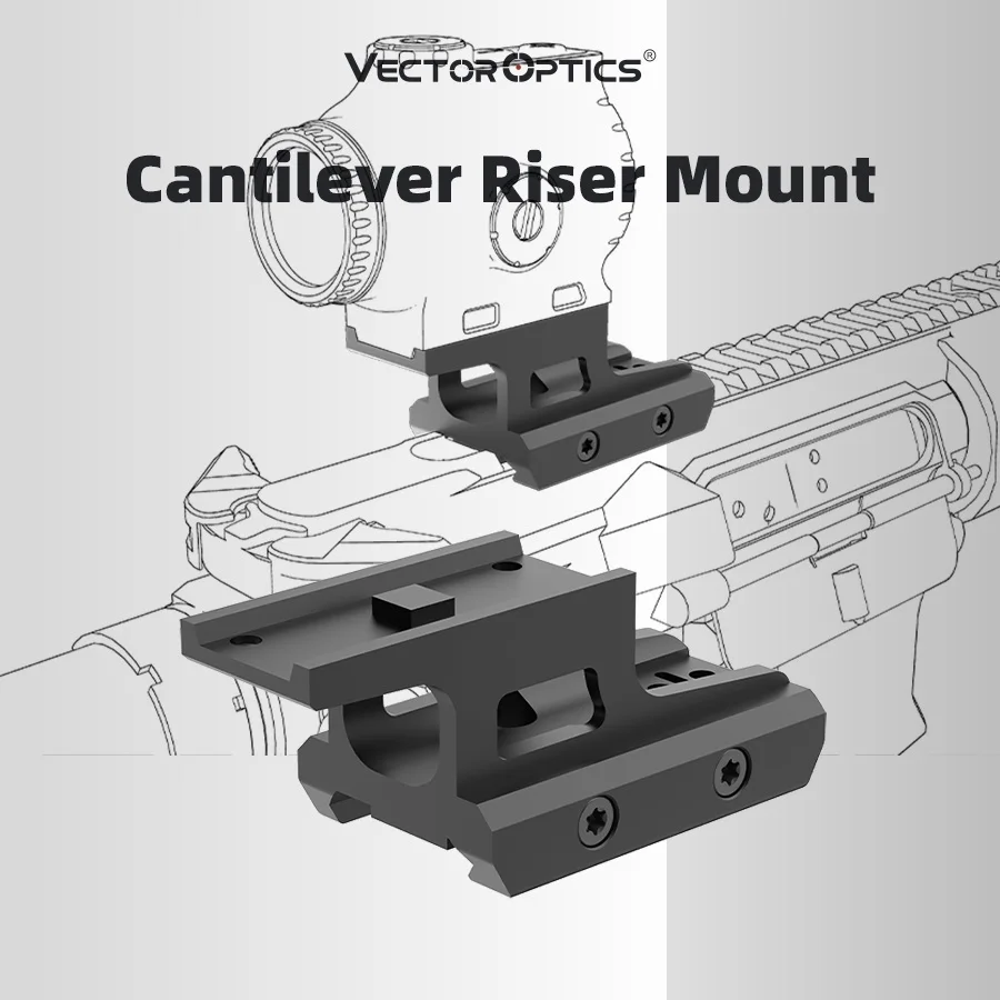 Soporte de sillín cantilever Picatinny aluminio ligero