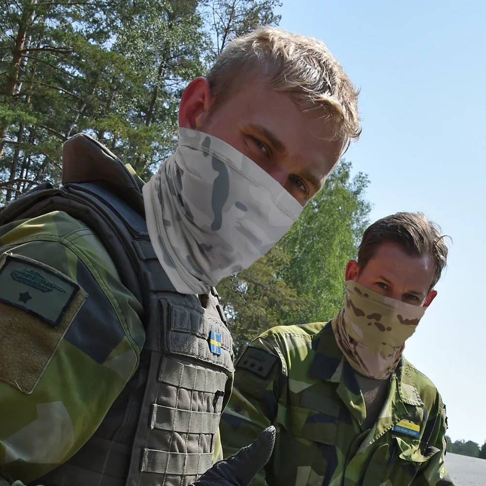 Pañuelo táctico transpirable para hombre, cubierta de polaina para el cuello, militar, elástico, suave, para senderismo, ciclismo, correr, bufanda de tubo, fresco, verano - imagen 3