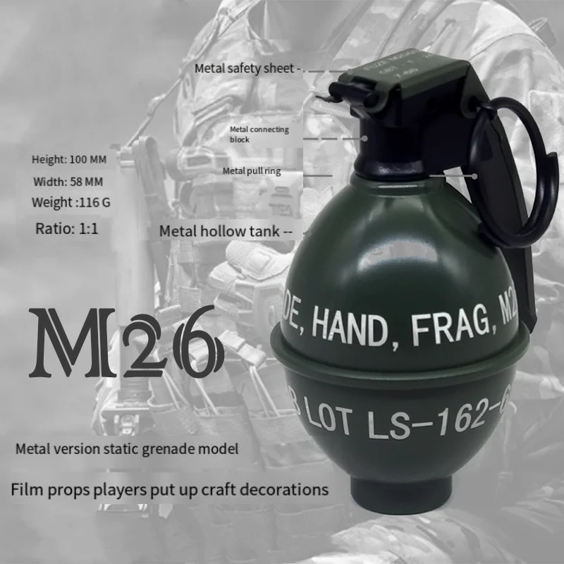 Modelo estático de colección de manualidades, juguete de combinación M84 + M26, versión metálica no funcional - imagen 2