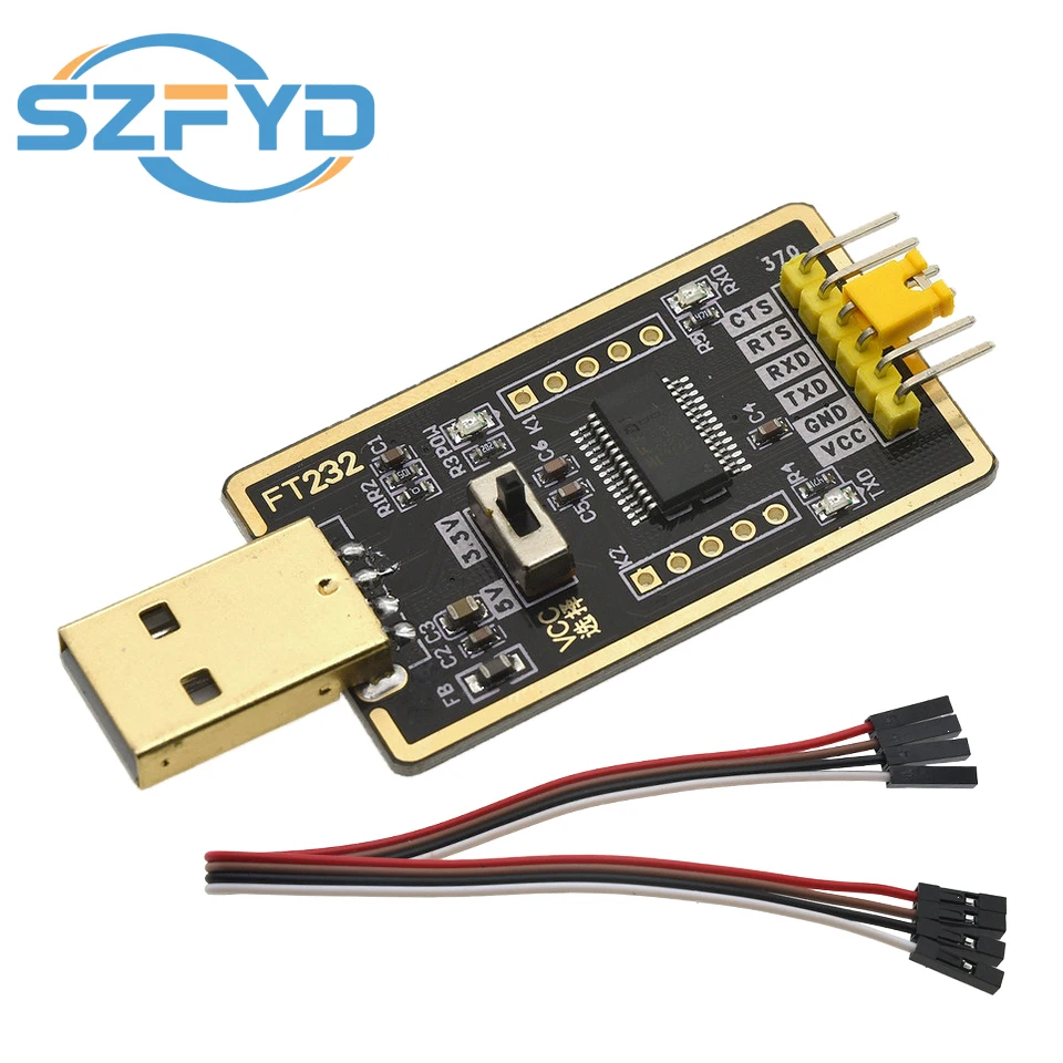 Módulo convertidor serie FT232R USB a TTL, Chip FT232RL, placa pequeña para Cable de descarga Arduino ESP32 UART