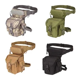 Bolsa táctica para pierna para hombre, riñonera militar ajustable para muslo, cinturón para senderismo, bolsa de nailon impermeable 800D para motociclismo y acampada