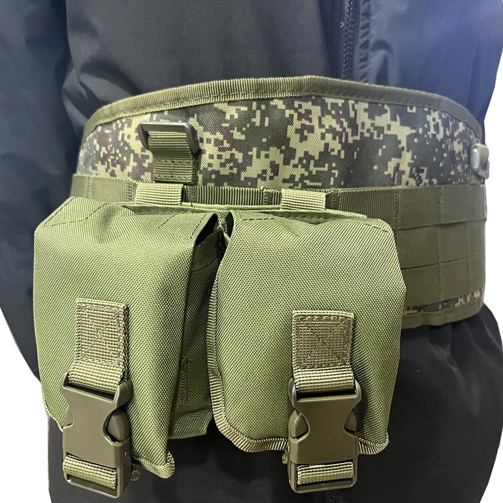 Bolsa táctica Molle EDC para exteriores, bolsa individual doble para granada, bolsa de almacenamiento de herramientas de liberación rápida, riñonera con cinturón para equipo de caza - imagen 5