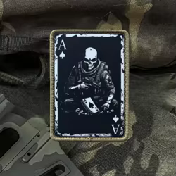 Ace Spades Parche Moral Táctica Calavera Operador Velcro Mochila