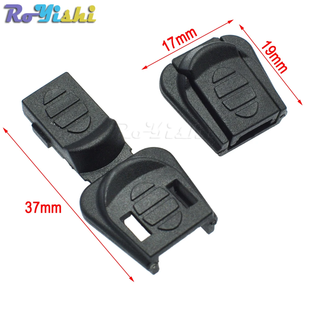 Tiradores de cremallera, tapón de cable, bloqueo final, Clips con cremallera, hebilla de cuerda, Paracord negro - imagen 2