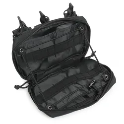 Triple Mag bolsa táctica MOLLE Admin EDC para cargadores tapa abierta