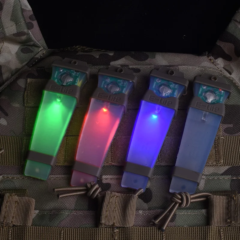 Luz estroboscópica de silicona para casco táctico, impermeable, portátil, señal de supervivencia, ciclismo, luz nocturna, Camping, supervivencia en la naturaleza - imagen 5