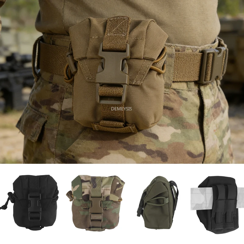 Bolsa de granada multiusos para tiro, bolsa táctica para caza Frag con correas MOLLE, almacenamiento para cinturón M67 Airsoft CS