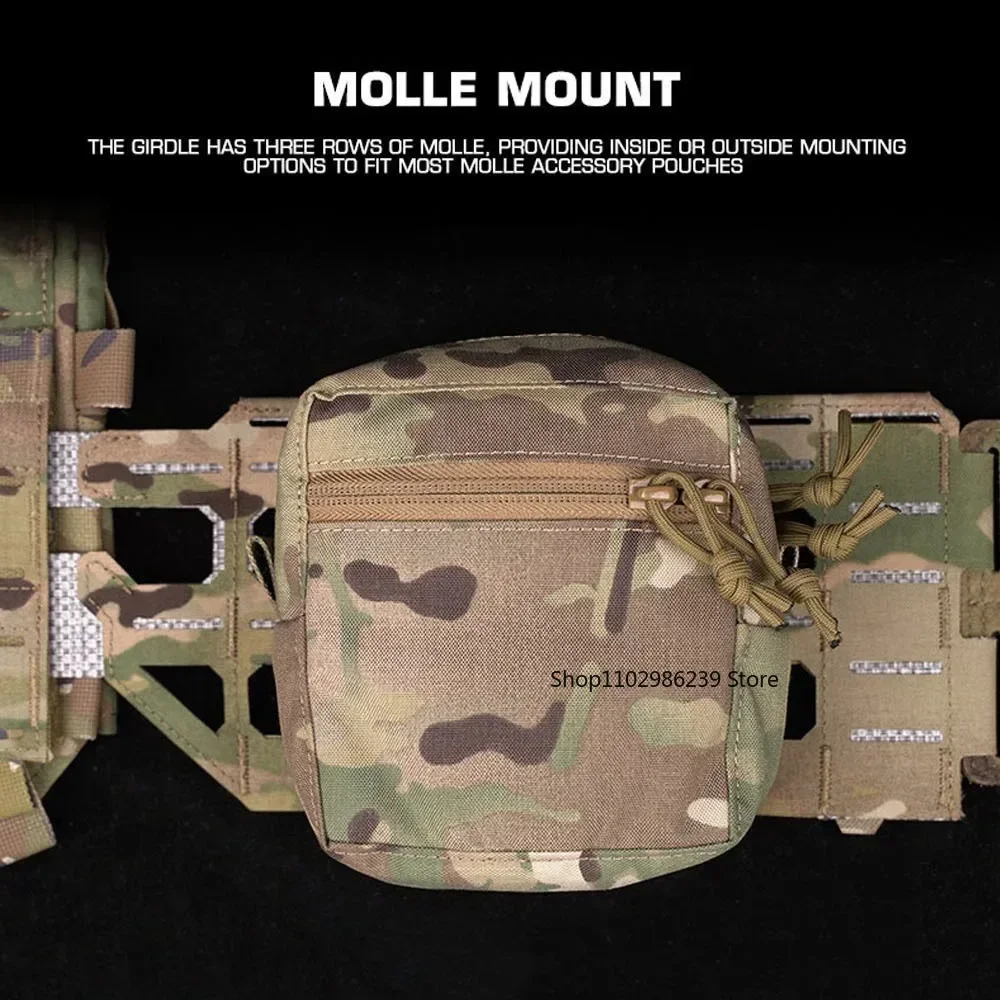 Chaleco de caza MOLLE, portador de placa KZ, adaptador K19 KZ estilo Agilit, equipo de chaleco Airsoft, faja de liberación rápida, conjunto de faja con cinturón lateral - imagen 5