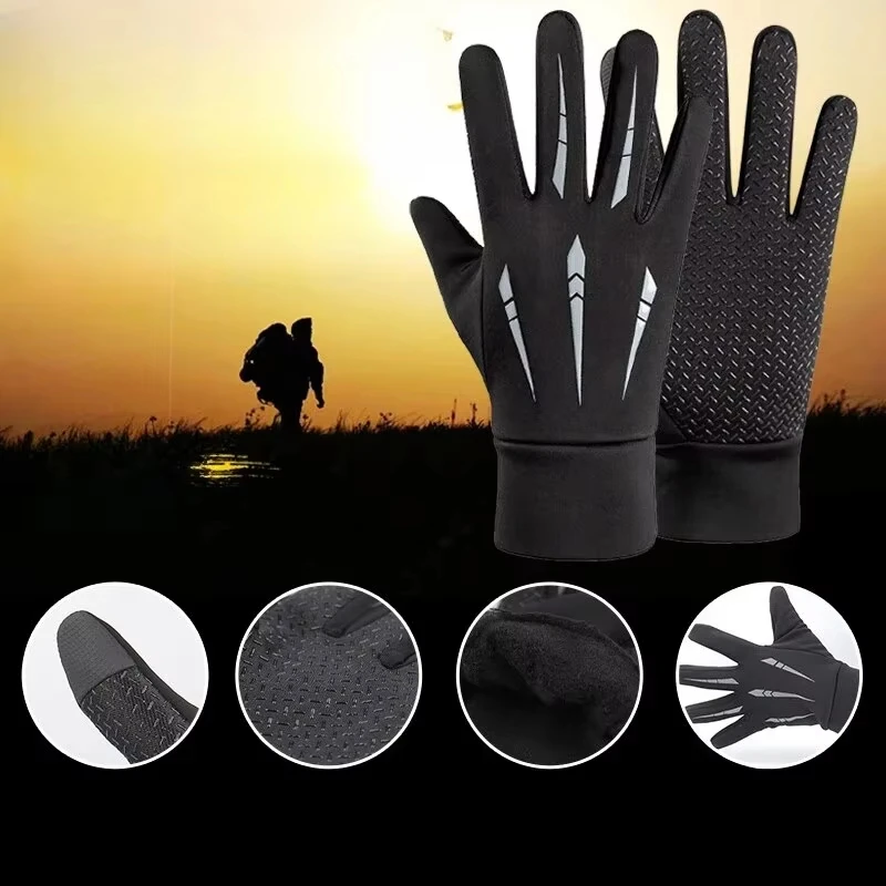 DIZETION Guantes de invierno para mujer y hombre, guantes de esquí, forro térmico, pantalla táctil cálida, perfecto para esquiar - imagen 5
