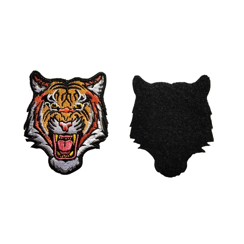 Parche táctico con gancho de tela bordado de oso, lobo, tigre, mochila, insignia de moral táctica, apliques para chaqueta, pantalones vaqueros, bolsa, sombrero - imagen 3