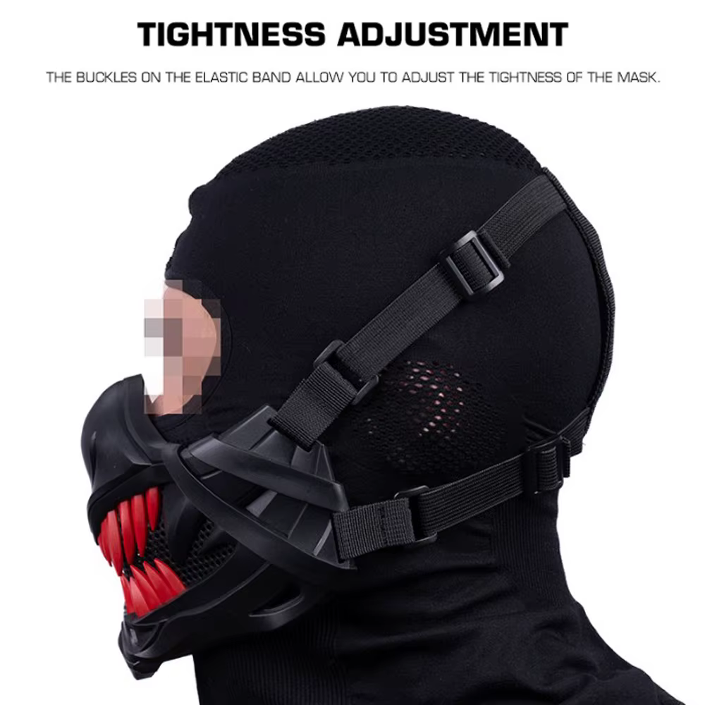 Media máscara táctica de malla de acero para Airsoft - imagen 2