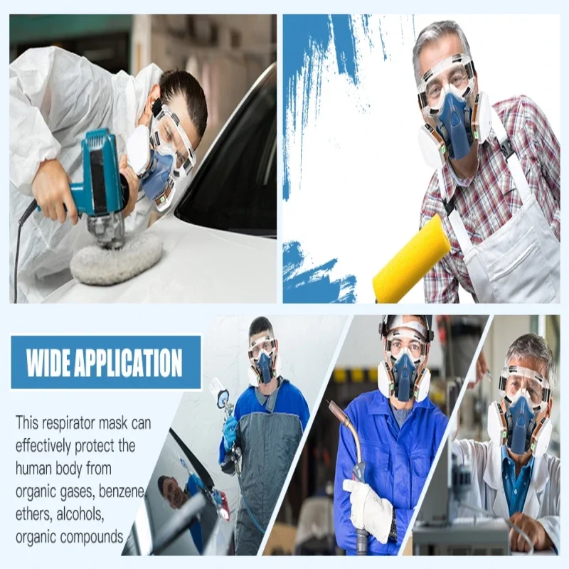 Nueva máscara respiradora 7502, máscara protectora, pintura industrial, máscara de Gas en aerosol para polvo con máscara química de media cara 501 5N11 6001CN - imagen 5