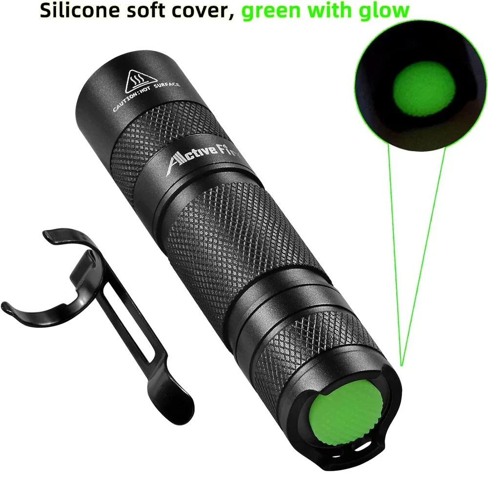 Mini linterna de bolsillo con bolígrafo AA, linterna LED con llavero impermeable de lúmenes superbrillantes, linterna de mano con clip, alimentada por AA o 14500 - imagen 2