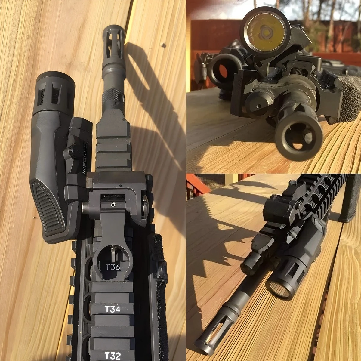 INFORCE WML GEN2-linterna estroboscópica LED táctica Airsoft, casco, armas, luz de caza, iluminación exterior compatible con riel de 20mm, 400 lúmenes