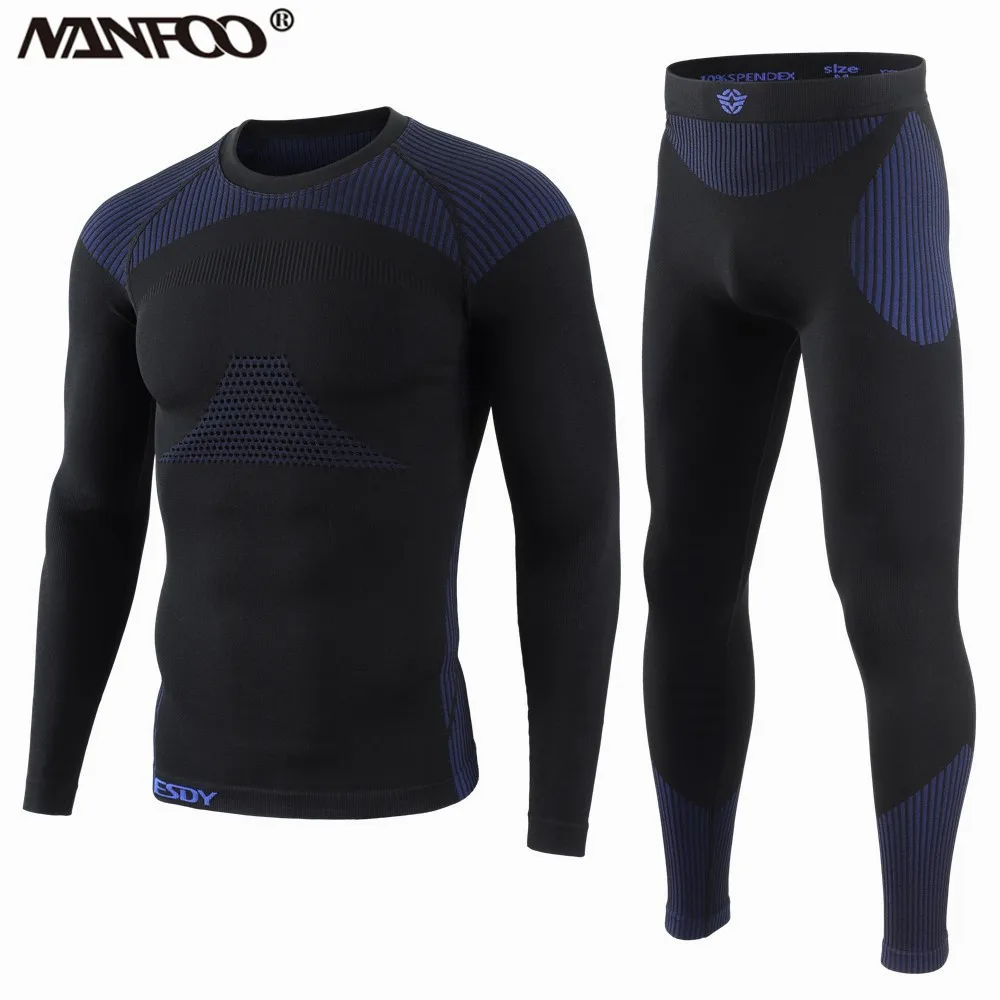 Ropa interior deportiva sin costuras para hombre, conjunto de ropa térmica ajustada y adelgazante para otoño e invierno, ropa interior suave y transpirable para hombre