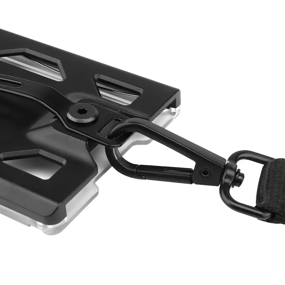 Portatarjetas T4 para identificación, billetera, tarjetero con ranura para 4 tarjetas, cordón con Clip de Metal para mochila, bolsillo, caza al aire libre - imagen 5