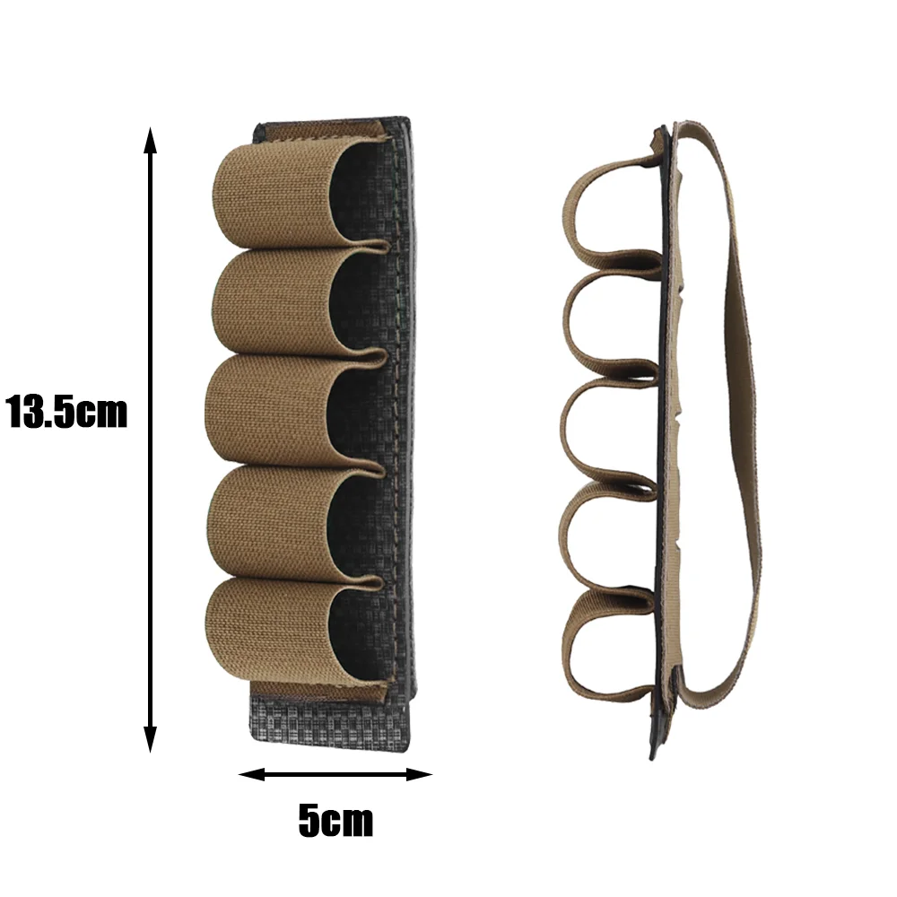 Panel de munición de calibre 12, soporte de carcasa de escopeta elástica, portador de cartucho, Panel Molle, tira de recarga, accesorios de caza, 5 rondas - imagen 3