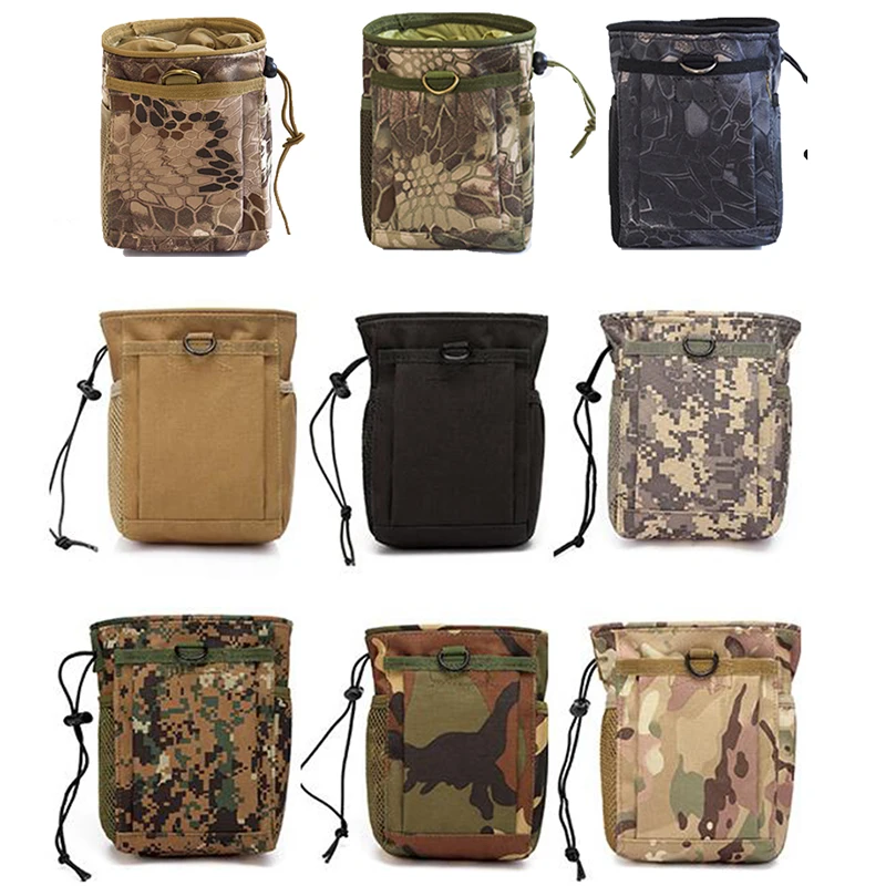 Bolsa táctica Molle con cordón para revistas, cinturón de utilidad ajustable para Airsoft, funda para cadera, bolsa para munición al aire libre - imagen 5