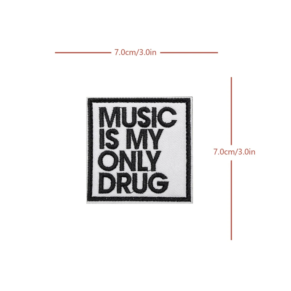 Parche Meme con citas de Velcros tácticos de goteo musical, insignia de cierre de gancho de moral divertida bordada para mochila Molle, gorra vaquera - imagen 5