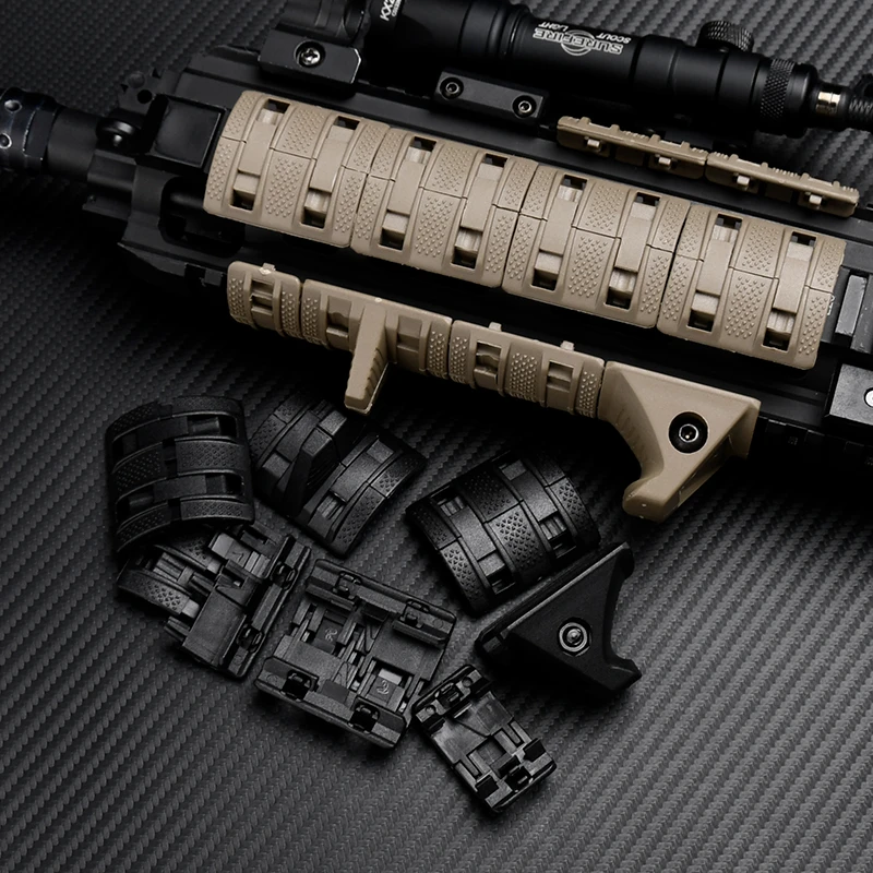 Protector manos táctico nailon modular para riel Picatinny airsoft - imagen 3