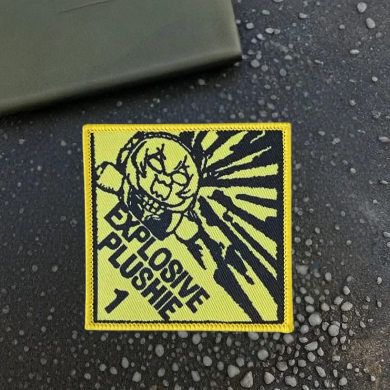 Parche de impresión frontal para niña, insignia de moral táctica de Anime, gancho y bucle, mochila, accesorio decorado, parches adhesivos para ropa