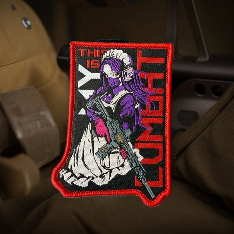 Parche táctico "Maid Guardians", insignia de moral militar, brazalete, parches de gancho y bucle, pegatinas para mochila y ropa - imagen 4