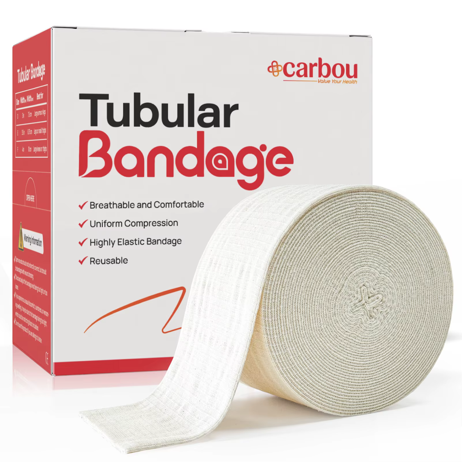 Carbou venda elástica tubular reutilizable para piernas y brazos - imagen 2