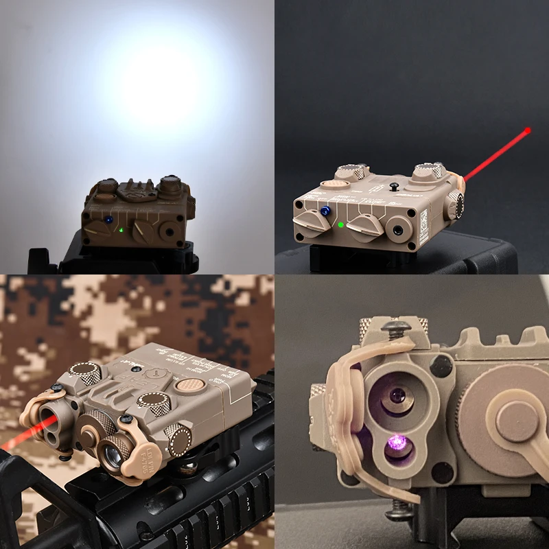 Airsoft DBAL-A2 verde azul punto rojo puntería láser luz LED estroboscópica blanca WADSN caza luces de visión IR compatibles con DBAL PEQ Picatinny Rail - imagen 5