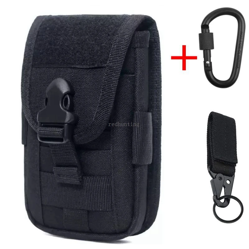 Bolsa de teléfono táctica EDC Molle para exteriores, bolsa de cintura de caza, cinturón, funda de teléfono, monedero de transporte para herramientas de teléfono inteligente, tarjeta - imagen 3
