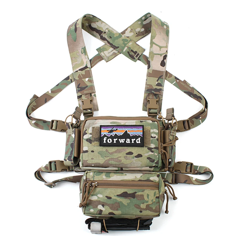 Bolsa de chaleco MOLLE táctico tipo Mk4, bolsa de Panel trasero de asalto, equipo Airsoft, estante de pecho táctico, bolsa colgante inferior - imagen 2