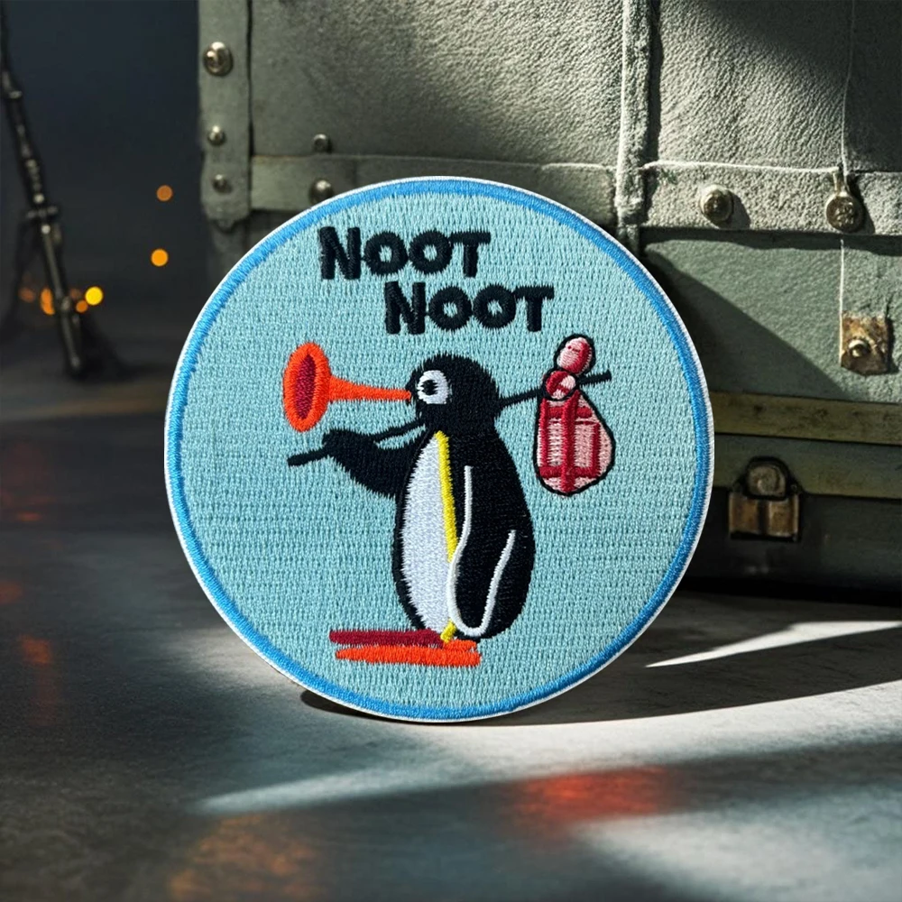 Parche táctico de moral de pingüino bonito, parches divertidos de gancho y bucle, insignia militar, pegatinas para mochila, brazalete, aplique para casco - imagen 4