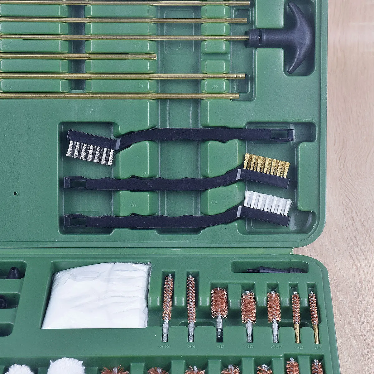 Kit de limpieza de pistola táctica con lata de aceite, Rifle AK47 AK74, cepillo limpiador de calibre de pistola profesional, herramienta de arma de fuego de caza - imagen 4