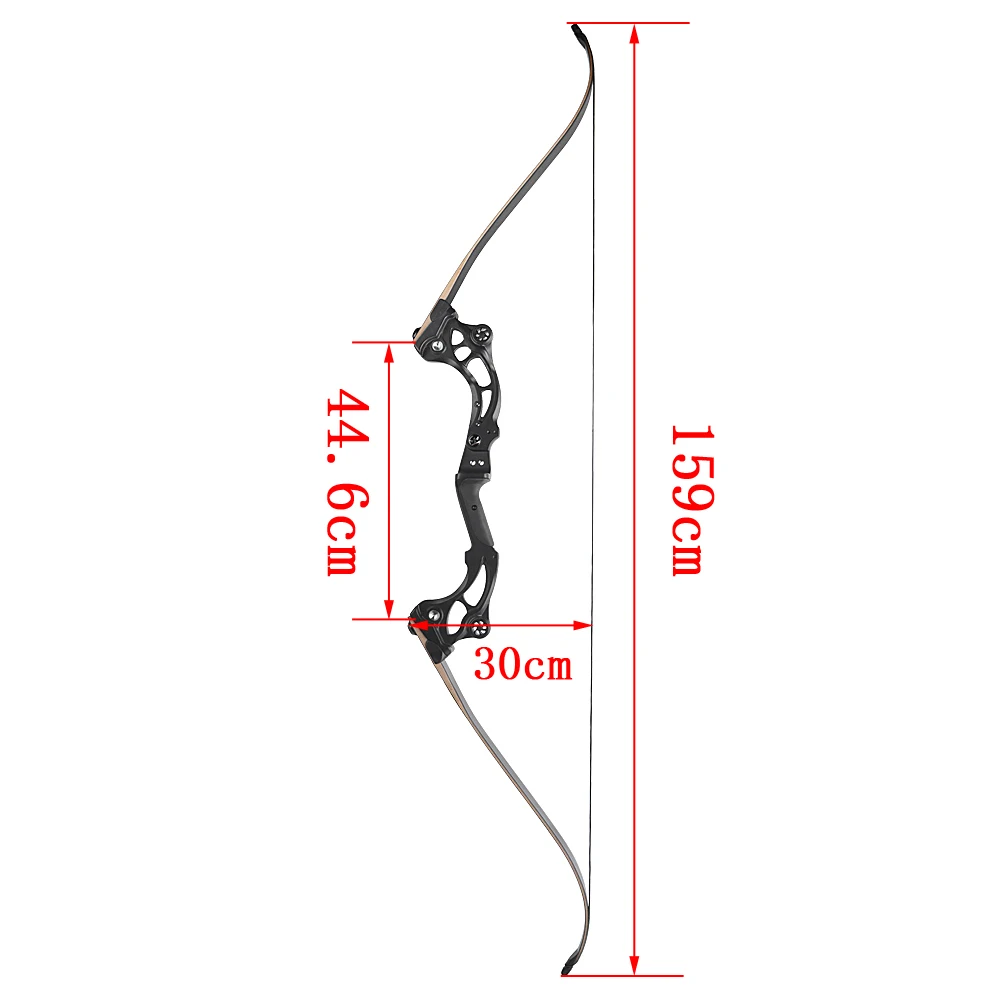 Arco recurvo F163 de 64 pulgadas para tiro con arco, 30-55 libras, extremidades de arco de laminación para acampar al aire libre, accesorios de caza - imagen 3
