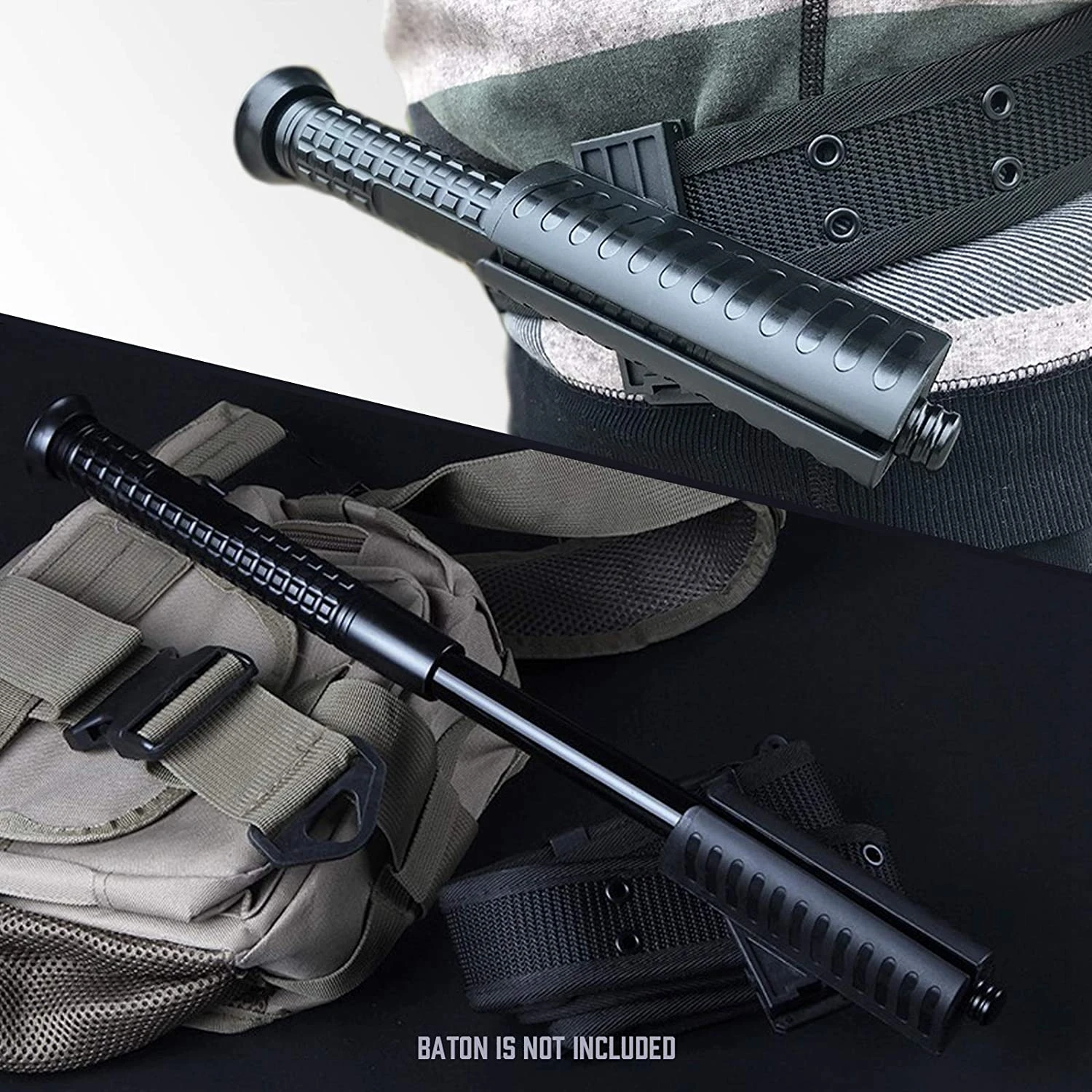 Soporte para bastón táctico, funda para bastón expandible para cinturón de servicio, compatible con 16-21 pulgadas, rotación de 360 grados con diámetro de 3cm - imagen 4