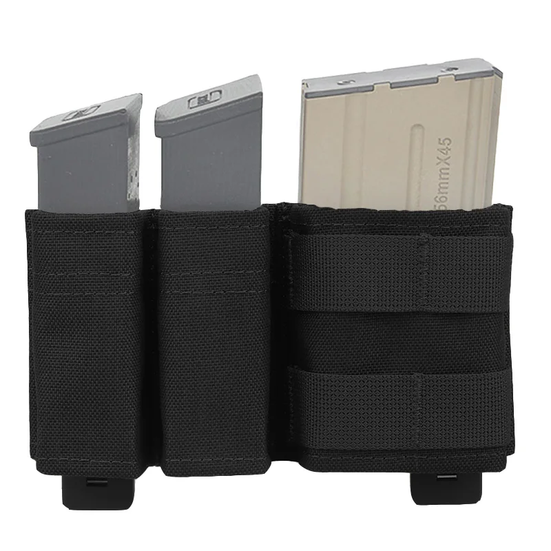 Bolsa táctica para cargador, bolsa de 9mm, 1 + 2 lados, doble pila, Molle Mag, Kydex Wedge Insert, KYWI, Airsoft Mag, AR15, M4, 5,56