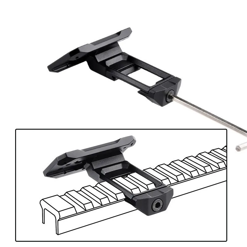 Accesorio de óptica de ataque táctico WADSN, mira de punto rojo SRO/T1 T2 H1 H2 Ambush OM45, montaje óptico de 45 grados para mira de punto rojo - imagen 3