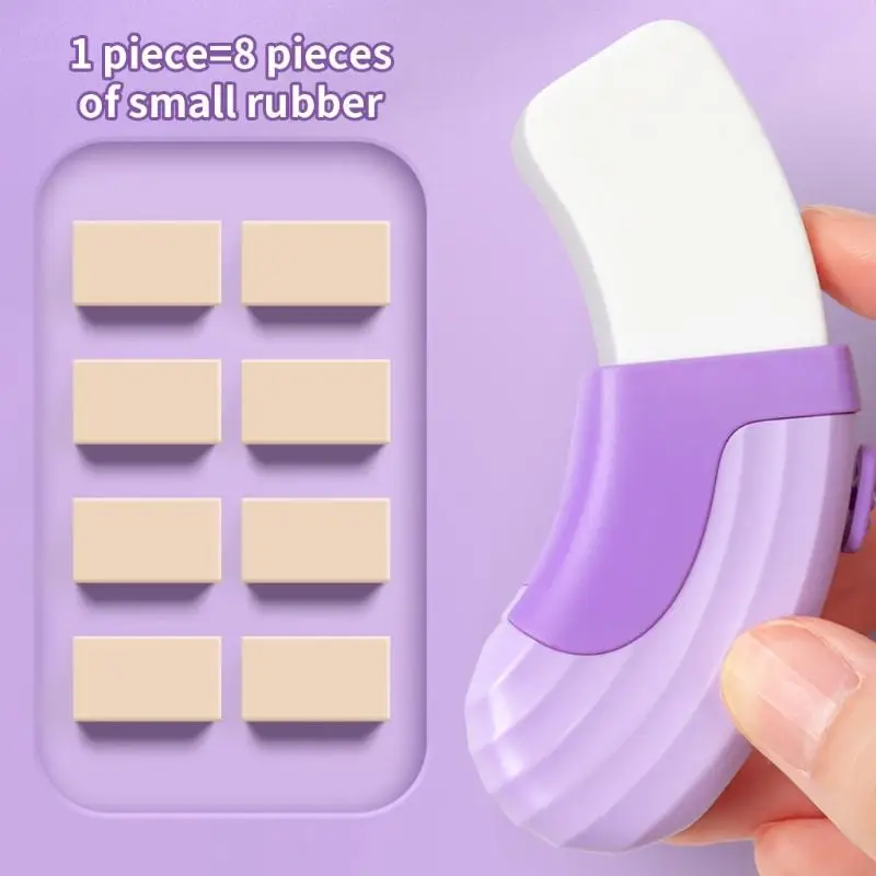 Grascos con recargas borrador retráctil deslizante Gorras blancas grandes para estudiantes que limpian K1KF - imagen 4