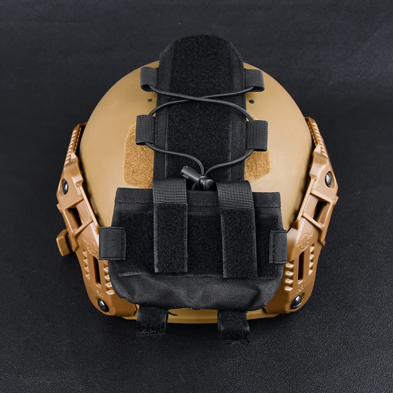 Wadsn bolsa de batería de casco táctico MK2, fibra de nailon, bolsas de baterías de caza al aire libre con cordón elástico para actividades de Camping - imagen 2