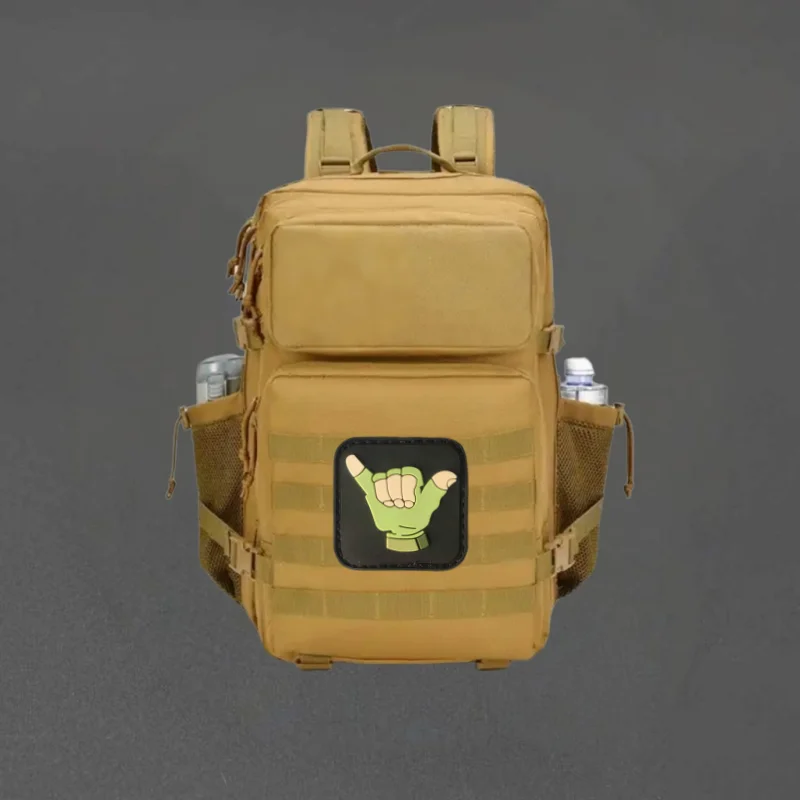 Parche de PVC Chevron de gesto "666", chaleco táctico, insignia de moral con gancho y bucle, pegatinas decorativas para mochila, parches para brazalete para ropa