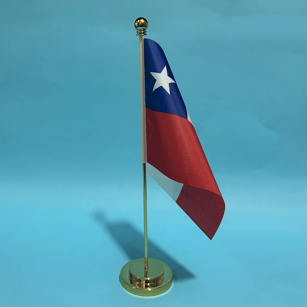 Bandera de escritorio de oficina de 14x21cm, decoración de mesa con bandera de Chile, pancarta nacional de Chile, adornos de escritorio, banderas - imagen 3