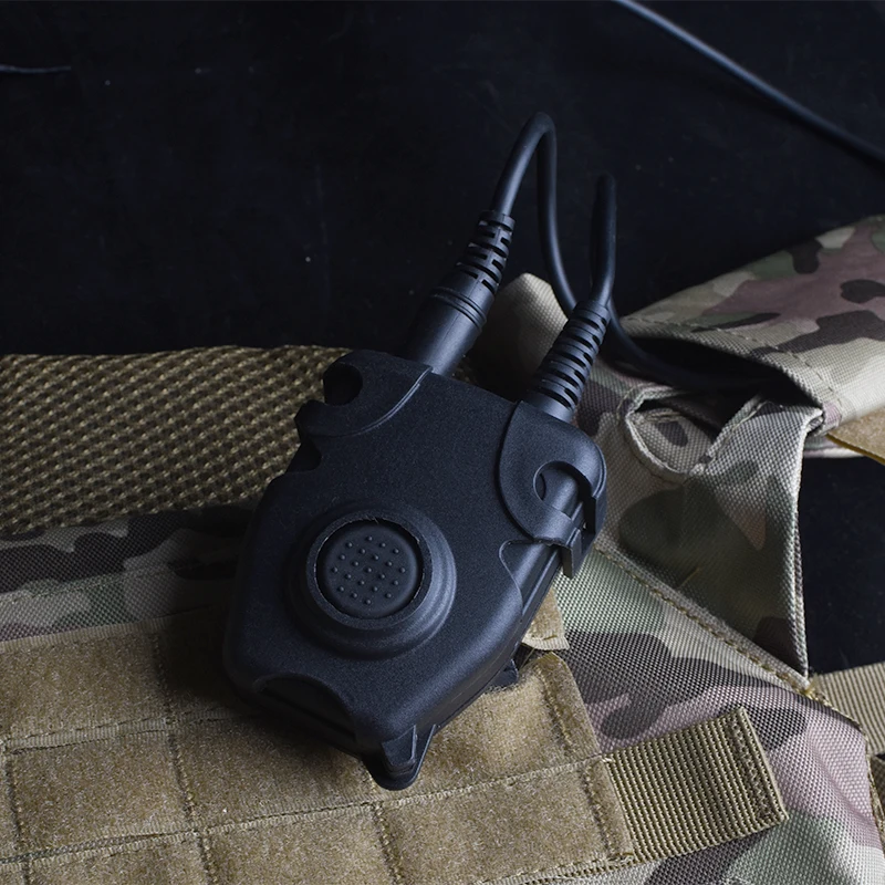 WADSN PTT-auriculares tácticos con botón de interfono para Kenwood Motorola Walkie Talkie Airsoft, accesorios IPSC TCI