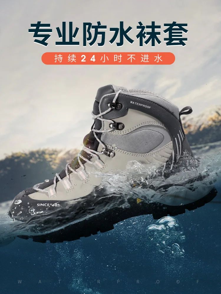 HUMTTO 2023, zapatos de senderismo de cuero de vaca, botas de caza impermeables para hombre, botas tácticas, zapatos de Trekking al tobillo, zapatillas de deporte para hombre al aire libre - imagen 4